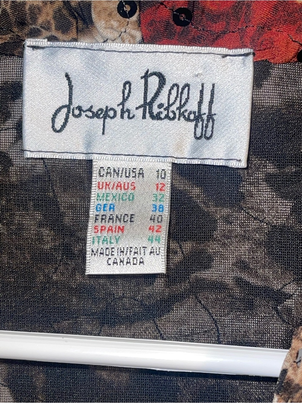 Jospeh Ribkoff Vintage, mixed print jacket. Size 10 GUC - Picture 7 of 10